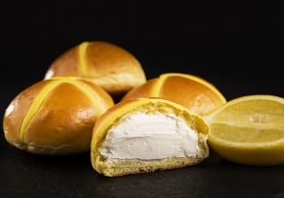 Lemon hot cross buns