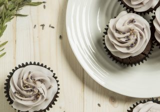 Chocolate & Lavender Cupcakes