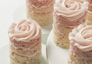Vegan Rose layered sponge cakes