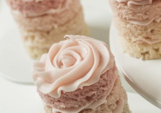 Vegan Rose layered sponge cakes