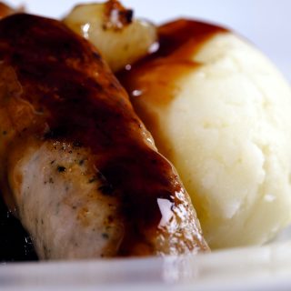 Sausage & Mash with Demi-Glace